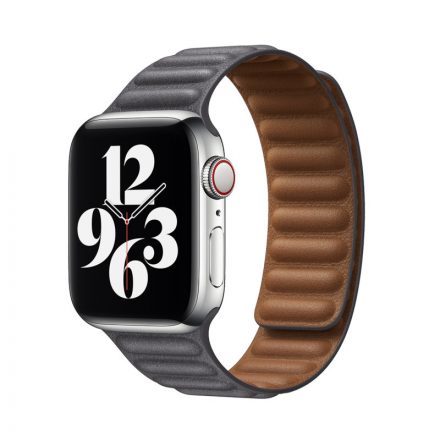 Mágneses bőrszíj Apple Watch 1-3: 38 mm/Watch 4-6: 40 mm/Watch 7: 41 mm szürke