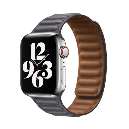 Mágneses bőrszíj Apple Watch 1-3: 42 mm/Watch 4-6: 44 mm/Watch 7: 45 mm szürke