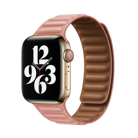 Mágneses bőrszíj Apple Watch 1-3: 42 mm/Watch 4-6: 44 mm/Watch 7: 45 mm rose gold