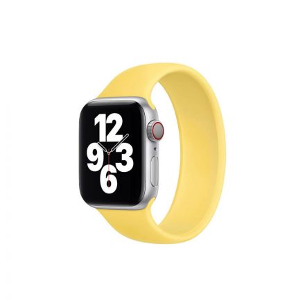 Szilikon körpánt óraszíj Apple Watch 1-3: 38 mm/Watch 4-6: 40 mm/Watch 7: 41 mm M-es méret sárga