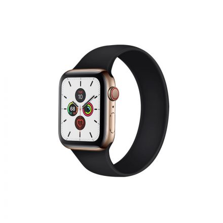 Szilikon körpánt óraszíj Apple Watch 1-3: 38 mm/Watch 4-6: 40 mm/Watch 7: 41 mm L-es méret fekete