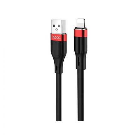 Töltő és adatkábel USB/Lightning csatlakozóval 2.4A 1.2 méter Hoco U72 Forest fekete