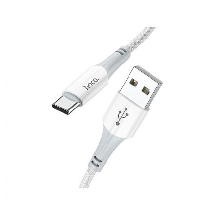 Töltő és adatkábel USB/Type-C csatlakozóval 3A 1 méter Hoco X70 Ferry fehér