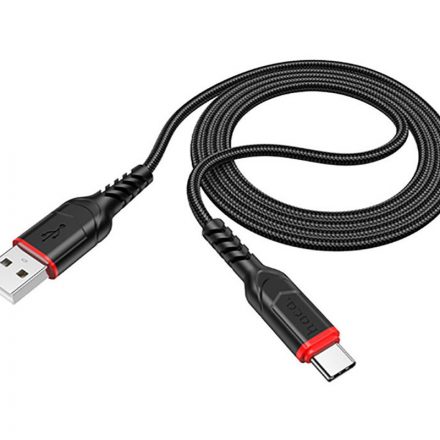 Töltő és adatkábel USB/Type-C csatlakozóval 3A 1 méter Hoco X59 Victory fekete