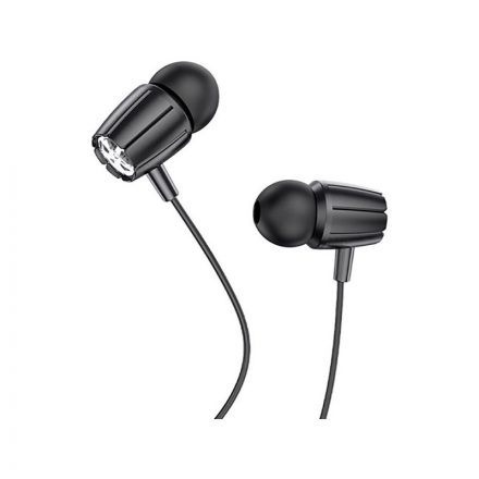 Vezetékes fülhallgató, headset 3,5 mm-es Jack csatlakozóval Hoco M88 Graceful fekete