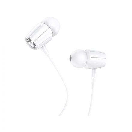 Vezetékes fülhallgató, headset 3,5 mm-es Jack csatlakozóval Hoco M88 Graceful fehér