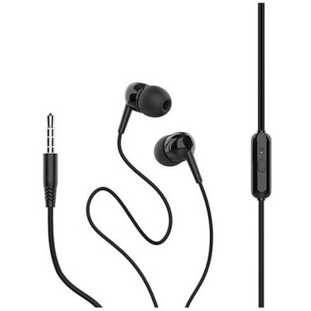 Vezetékes fülhallgató, headset 3,5 mm-es Jack csatlakozóval Inkax EP-38 1.2 méter hosszú fekete