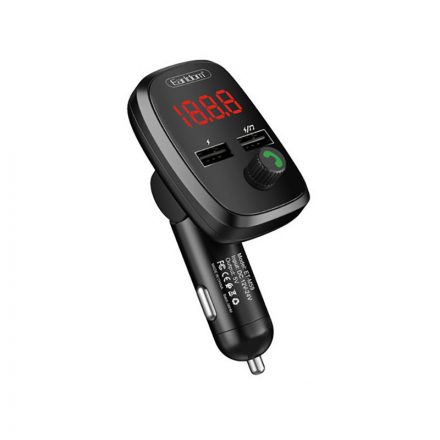 USB portos autós telefontöltő + FM transmitter Earldom ET-M59 fekete