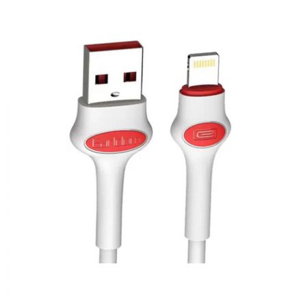 Töltő és adatkábel USB/Lightning csatlakozóval 2.4A 1 méter Earldom EC-082I fekete