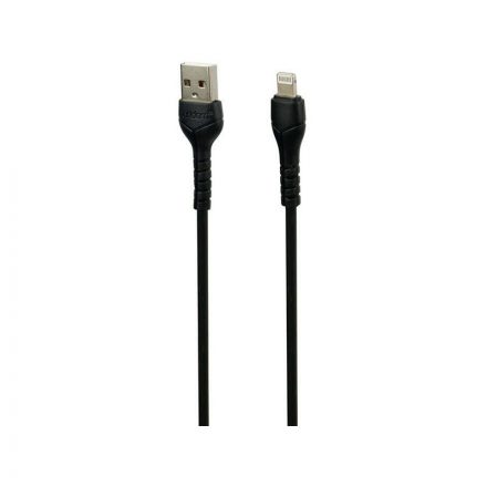 Töltő és adatkábel USB/Lightning csatlakozóval 2.4A 1 méter Earldom EC-095I fekete