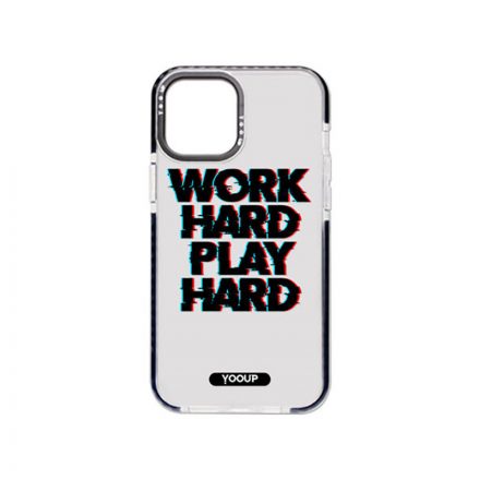 Mintás telefontok Work Hard iPhone 13 Pro YooUp fekete kerettel