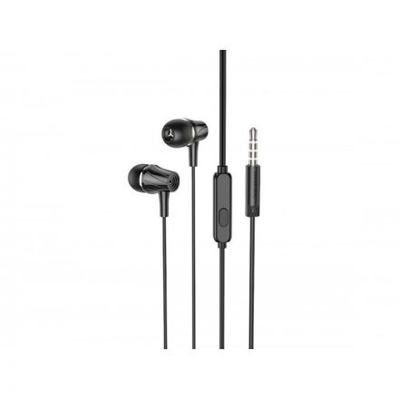 Vezetékes fülhallgató, headset 3,5 mm-es Jack csatlakozóval Borofone BM69 Universal fekete