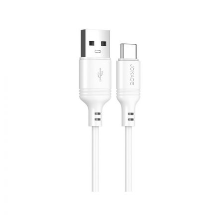 Töltő és adatkábel USB/Type-C csatlakozóval 3A 1 méter Jokade JA006 Sendi fehér