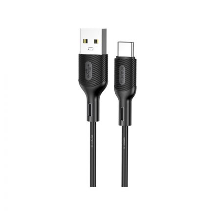 Töltő és adatkábel USB/Type-C csatlakozóval 3A 1 méter Kakusiga KSC-535 fekete