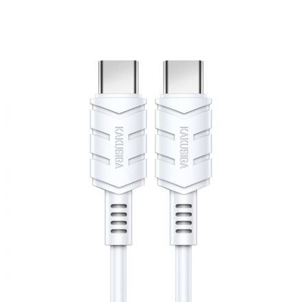 Töltő és adatkábel USB/Type-C csatlakozóval 3A 2 méter Kakusiga KSC-716 fehér