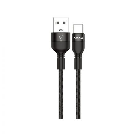 Töltő és adatkábel USB/Type-C csatlakozóval 3A 1.2 méter Kakusiga KSC-431 fekete