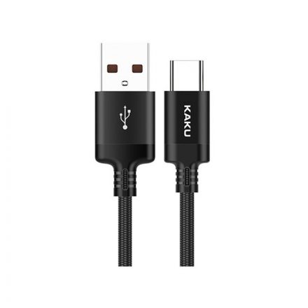 Töltő és adatkábel USB/Type-C csatlakozóval 2.8A 1 méter Kakusiga KSC-283 fekete