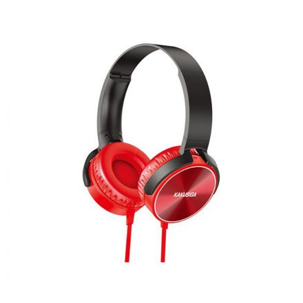 Vezetékes gamer fejhallgató, headset 3,5 mm-es Jack csatlakozóval Kakusiga KSC-703 piros