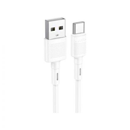 Töltő és adatkábel USB/Type-C csatlakozóval 1 méter Hoco X83 Victory fehér