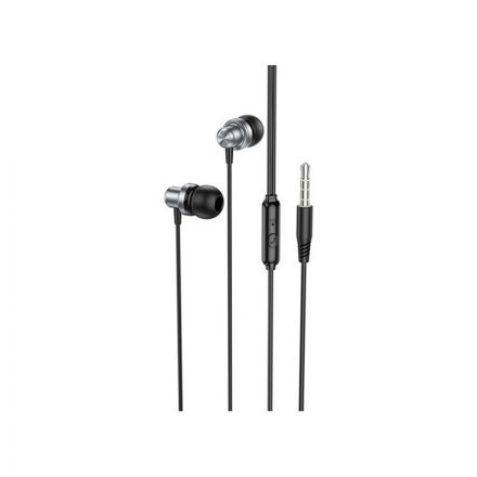 Vezetékes fülhallgató, headset 3,5 mm-es Jack csatlakozóval Borofone BM70 Rich fekete