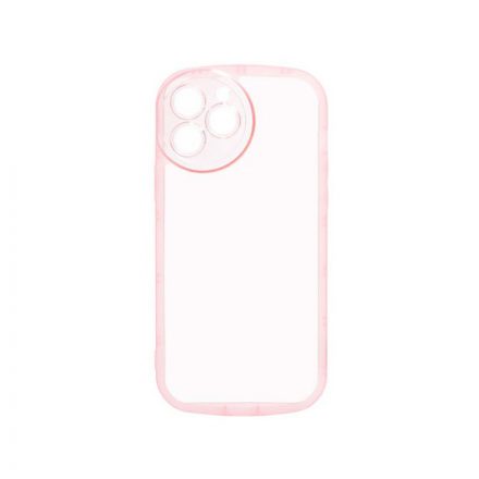 Lekerekített átlátszó TPU telefontok iPhone 12 6.1 colos YooUp Rounded Transparent pink