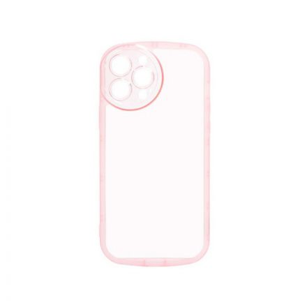 Lekerekített átlátszó TPU telefontok iPhone 12 Pro 6.1 colos YooUp Rounded Transparent pink