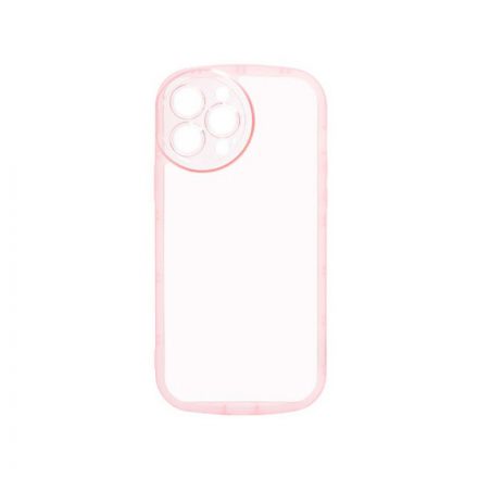 Lekerekített átlátszó TPU telefontok iPhone 14 Pro 6.1 colos YooUp Rounded Transparency pink