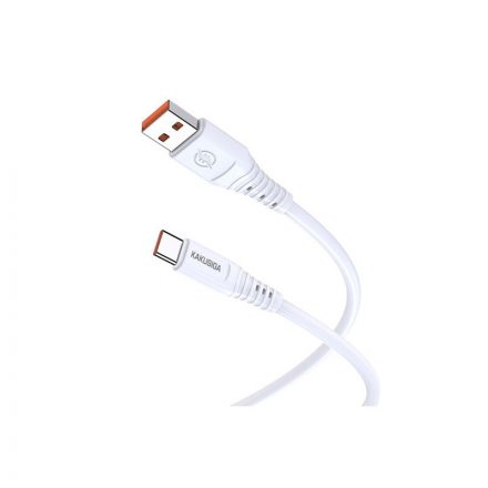 Töltő és adatkábel USB/Type-C csatlakozóval 3A 1 méter Kakusiga KSC-803 fehér