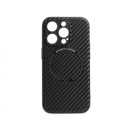 Magsafe-es TPU telefontok Carbon mintával iPhone 13 Pro 6.1 colos YooUp Magnetic fekete