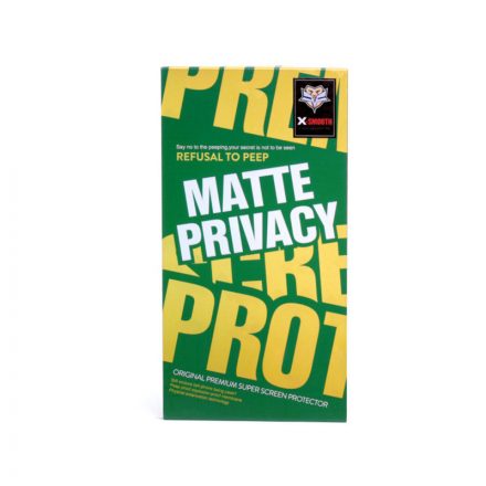 Karc és ütésálló, betekintésgátlós matt védőfólia fekete kerettel iPhone 12 Mini FMF Privacy