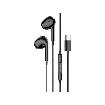 Vezetékes fülhallgató, headset Type-C csatlakozóval Borofone BM80 Max Gorgeous beépített DAC fekete