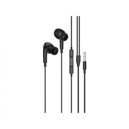 Vezetékes fülhallgató, headset 3,5 mm-es Jack csatlakozóval Borofone BM80 Pro fekete