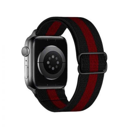 Fonott nylon óraszíj Apple Watch 42/44/45/49 mm Hoco WA04 Fashion fekete-piros