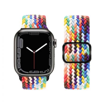 Ultravékony fonott nylon óraszíj Apple Watch 38/40/41 mm Hoco WA05 Jane Eyre szivárvány