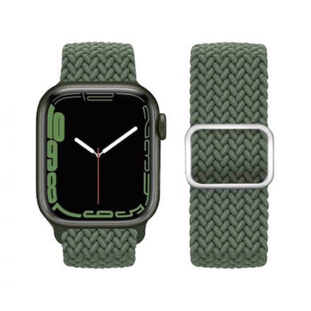 Ultravékony fonott nylon óraszíj Apple Watch 38/40/41 mm Hoco WA05 Jane Eyre sötétzöld