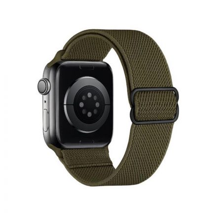 Ultravékony fonott nylon óraszíj Apple Watch 42/44/45/49 mm Hoco WA05 Jane Eyre sötétzöld