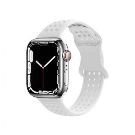 Sport szilikon óraszíj Apple Watch 42/44/45/49 mm Hoco WA08 Flexible fehér