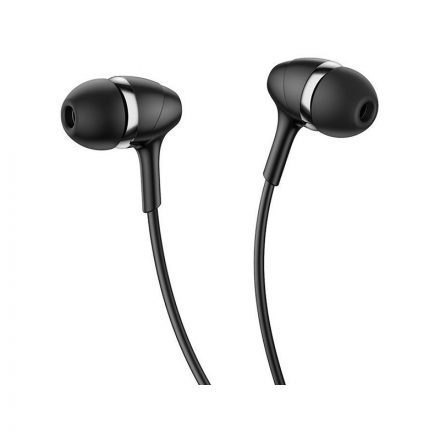 Vezetékes fülhallgató, headset 3,5 mm-es Jack csatlakozóval Hoco M76 Maya fekete