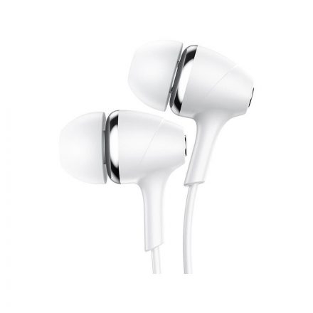 Vezetékes fülhallgató, headset 3,5 mm-es Jack csatlakozóval Hoco M76 Maya fehér