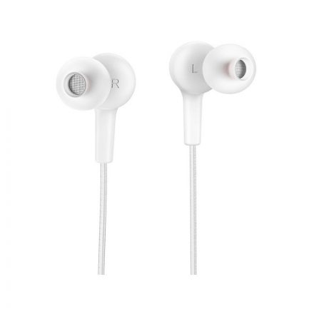 Vezetékes fülhallgató, headset 3,5 mm-es Jack csatlakozóval Hoco M78 El Placer fehér