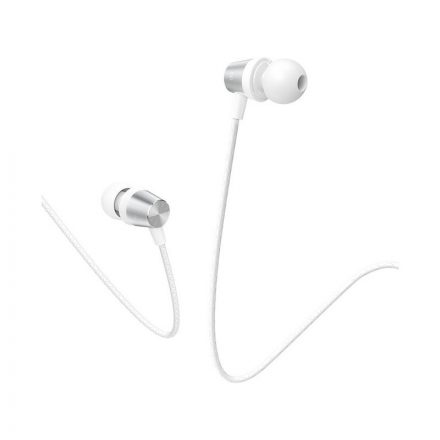 Vezetékes fülhallgató, headset 3,5 mm-es Jack csatlakozóval Hoco M79 Cresta fehér