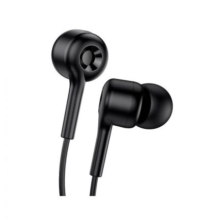 Vezetékes fülhallgató, headset 3,5 mm-es Jack csatlakozóval Hoco M82 La Musique fekete