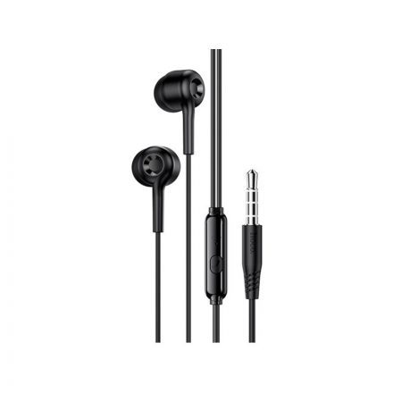 Vezetékes fülhallgató, headset 3,5 mm-es Jack csatlakozóval Hoco M82 La Musique fekete