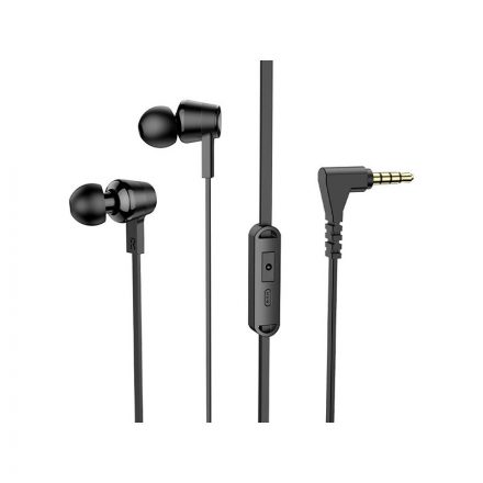 Vezetékes fülhallgató, headset 3,5 mm-es Jack csatlakozóval Hoco M86 Oceanic fekete