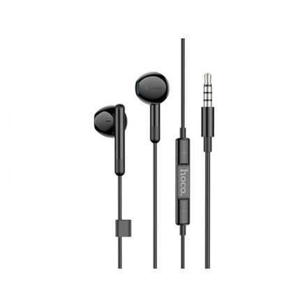 Vezetékes fülhallgató, headset 3,5 mm-es Jack csatlakozóval Hoco M93 Wire fekete