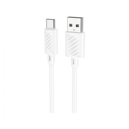 Töltő és adatkábel USB/Type-C csatlakozóval 1 méter 3A Hoco X88 Gratified fehér