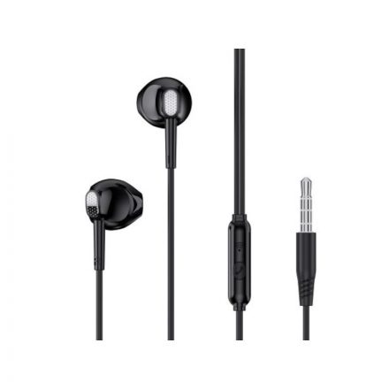 Vezetékes fülhallgató, stereo headset XO EP52 Metal 3.5 mm-es Jack csatlakozóval fekete