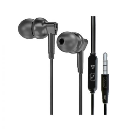 Vezetékes fülhallgató, stereo headset XO EP33 3.5 mm-es Jack csatlakozóval fekete