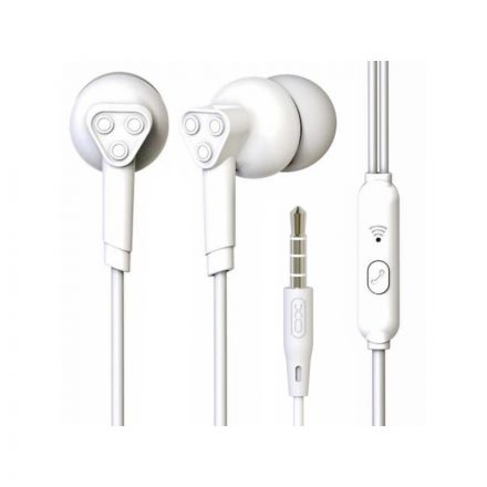 Vezetékes fülhallgató, stereo headset XO EP33 3.5 mm-es Jack csatlakozóval fehér