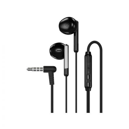 Vezetékes fülhallgató, stereo headset XO EP30 3.5 mm-es Jack L alakú csatlakozóval fekete